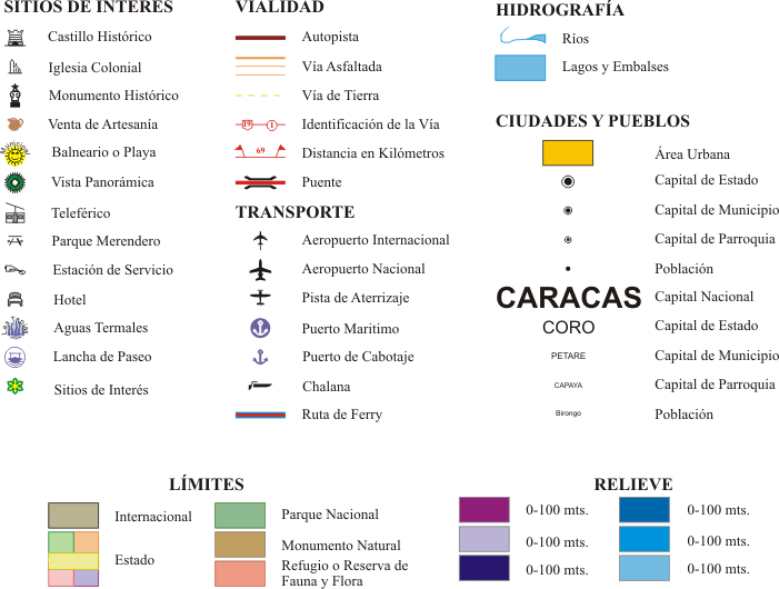 Mapa Regional De Venezuela Y El Mar Caribe Venemia 